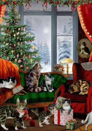 A4-Wand-Adventskalender - Katzen am Fenster. Coppenrath, 2026.