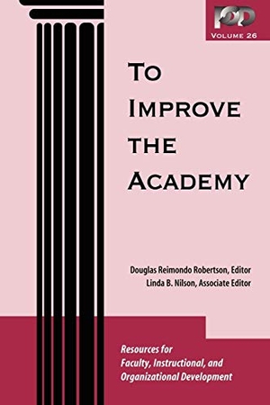 Robertson / Nilson. To Improve Academy Vol 26. John Wiley & Sons, 2007.