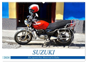 SUZUKI - Ein japanisches Motorrad in Kuba (Wandkalender 2024 DIN A2 quer), CALVENDO Monatskalender