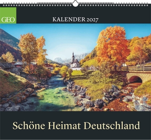 Neumann Verlage GmbH & Co KG (Hrsg.). GEO Schöne Heimat Deutschland 2027 - Wandkalender 50x45 cm mit 12 Landschaftsfotografien, deutschem Kalendarium und Spiralbindung. Neumann Verlage GmbH & Co, 2026.