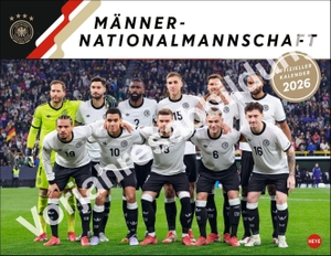 DFB Männer Posterkalender 2027 - Fußballkalender mit den Stars der deutschen Fußball-Nationalmannschaft. Monatskalender als Blickfang für Kicker-Fans im Format 44 x 34 cm.. Heye, 2026.