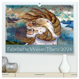 Bergermann, Manfred. Fabelhafte Wesen Tibets 2024 (hochwertiger Premium Wandkalender 2024 DIN A2 quer), Kunstdruck in Hochglanz - Mythologische Symbole Tibets. Calvendo, 2023.