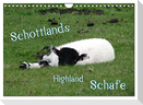 Schottlands Highland Schafe (Wandkalender 2024 DIN A4 quer), CALVENDO Monatskalender