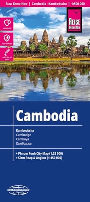 Reise Know-How Landkarte Kambodscha / Cambodia (1:500.000) - reiß- und wasserfest (world mapping project). Reise Know-How Rump GmbH, 2024.