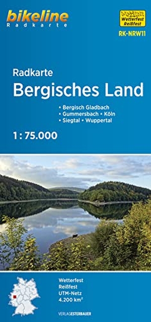 Verlag, Esterbauer (Hrsg.). Radkarte Bergisches Land (RK-NRW11) - Bergisch Gladbach - Gummersbach - Köln - Siegtal - Wuppertal. 1:75.000, wetterfest/reißfest, GPS-tauglich mit UTM-Netz. Esterbauer GmbH, 2020.