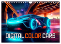 Digital Color Cars (Wandkalender 2024 DIN A4 quer), CALVENDO Monatskalender
