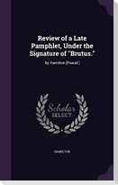 REVIEW OF A LATE PAMPHLET UNDE