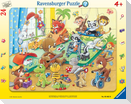 Ravensburger Kinderpuzzle - 05662 Im Tierkindergarten - 24 Teile Rahmenpuzzle für Kinder ab 4 Jahren mit Suchspiel
