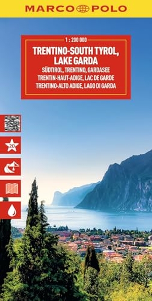 MARCO POLO Reisekarte Italien 03 Südtirol, Trentino, Gardasee 1:200.000 - Straßenkarte und Autokarte mit sehenswerten Strecken, Highlights und digitaler Erweiterung. Mairdumont, 2025.