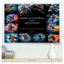 American Football und Motivation (hochwertiger Premium Wandkalender 2024 DIN A2 quer), Kunstdruck in Hochglanz
