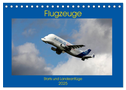 Flugzeuge - Starts und Landeanflüge (Tischkalender 2025 DIN A5 quer), CALVENDO Monatskalender