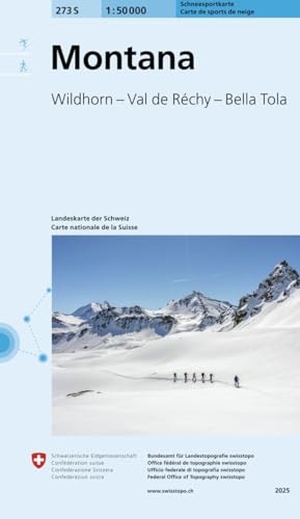 Bundesamt für Landestopografie swisstopo (Hrsg.). 273S Montana Schneesportkarte - Wildhorn - Val de Réchy - Bella Tola. Bundesamt für Landestopog, 2025.
