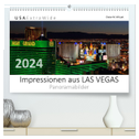 Impressionen aus LAS VEGAS Panoramabilder (hochwertiger Premium Wandkalender 2024 DIN A2 quer), Kunstdruck in Hochglanz