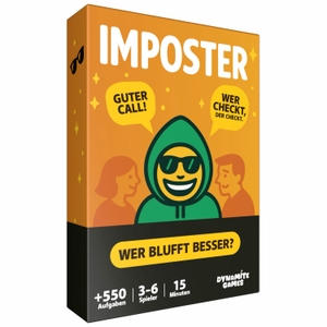 D&R DENKRIESEN GmbH (Hrsg.). DYNAMITE GAMES® - Imposter "Bluffen, Raten & Lachen - Wer ist der Hochstapler?" - Bluffen, Raten & Lachen - Wer ist der Hochstapler?. D&R DENKRIESEN GmbH, 2025.