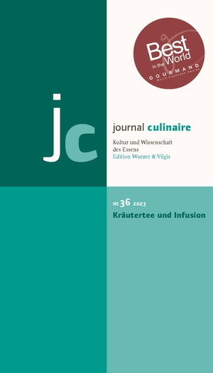 Wurzer-Berger, Martin (Hrsg.). journal culinaire No. 36: Kräutertee und Infusion - Kultur und Wissenschaft des Essens. Edition Wurzer & Vilgis, 2023.