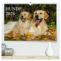 Hunde - Treue Freunde für´s Leben (hochwertiger Premium Wandkalender 2024 DIN A2 quer), Kunstdruck in Hochglanz