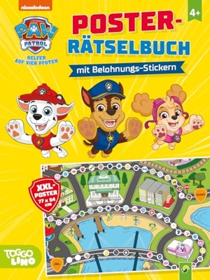 Schwager & Steinlein Verlag. PAW Patrol Poster-Rätselbuch mit Belohnungs-Stickern - Vielseitige Kinderbeschäftigung mit Rätseln, Stickern und großem XXL-Poster von der Abenteuerbucht. Für Kinder ab 4 Jahren. Schwager und Steinlein, 2024.