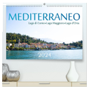 Mediterraneo - Lago di Como, Lago Maggiore, Lago d'Orta (hochwertiger Premium Wandkalender 2024 DIN A2 quer), Kunstdruck in Hochglanz
