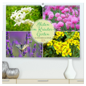 Blüten im Kräuter-Garten (hochwertiger Premium Wandkalender 2024 DIN A2 quer), Kunstdruck in Hochglanz