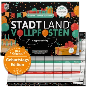 Görz, Denis / Ricardo Barreto. DENKRIESEN - STADT LAND VOLLPFOSTEN® - GEBURTSTAGS EDITION - "Happy Birthday." - A4 - Happy Birthday.. D&R DENKRIESEN GmbH, 2023.