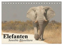 Elefanten. Sensible Rüsseltiere (Tischkalender 2024 DIN A5 quer), CALVENDO Monatskalender