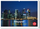 Singapur - Die Farben der Nacht (Wandkalender 2025 DIN A2 quer), CALVENDO Monatskalender