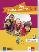 Die Deutschprofis A1.1. Kurs- und Übungsbuch mit Audios und Clips online