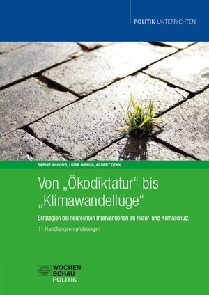 Achour, Sabine / Girnus, Luisa et al. Von "Ökodiktatur" bis "Klimawandellüge" - Strategien bei neurechten Interventionen im Natur- und Klimaschutz. Wochenschau Verlag, 2026.