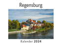 Regensburg (Wandkalender 2024, Kalender DIN A4 quer, Monatskalender im Querformat mit Kalendarium, Das perfekte Geschenk)