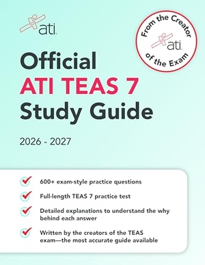 Ati. Official Ati Teas Study Guide 2026-2027 9e. Jones & Bartlett Publishers, 2025.