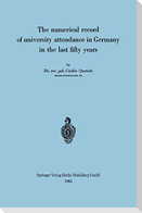 The numerical record of university attendance in Germany in the last fifty years
