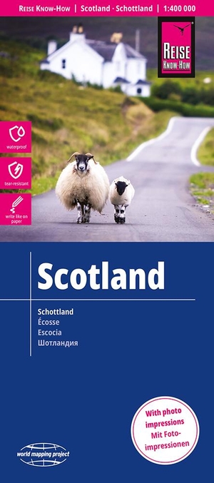 Peter Rump, Reise Know-How Verlag (Hrsg.). Reise Know-How Landkarte Schottland / Scotland (1:400.000) - reiß- und wasserfest (world mapping project). Reise Know-How Rump GmbH, 2023.