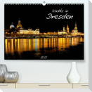 Nachts in Dresden (Premium, hochwertiger DIN A2 Wandkalender 2022, Kunstdruck in Hochglanz)