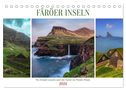 Färöer Inseln - Wo Schafe tanzen und die Natur im Winde fliegt (Tischkalender 2024 DIN A5 quer), CALVENDO Monatskalender