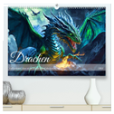 Drachen - Gefürchtete, aber nicht immer böse Fabelwesen (hochwertiger Premium Wandkalender 2024 DIN A2 quer), Kunstdruck in Hochglanz
