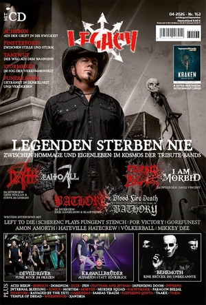Legacy Magazin / Patric Knittel et al (Hrsg.). LEGACY MAGAZIN: THE VOICE FROM THE DARKSIDE. Ausgabe #163 (4/2026) - mit Titelstory zu Cover- und Tributebands. in Farbe und Bunt, 2026.
