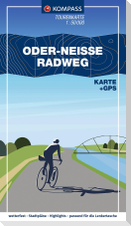 KOMPASS Fahrrad-Tourenkarte Oder-Neiße-Radweg 1:50.000