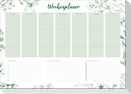 Schreibunterlage Design mit Wochenplan