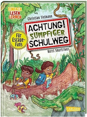 Tielmann, Christian. Achtung!: Sumpfiger Schulweg - Einfach Lesen Lernen | Spannendes Escape-Buch zum Mitmachen für Leseanfänger*innen ab 6 | Mit mehrfach spielbaren Rätseln, Labyrinthen und Suchbildern. Carlsen Verlag GmbH, 2023.