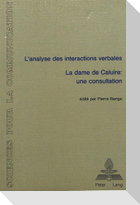 L'analyse des interactions verbales - «La dame de Caluire - Une consultation»