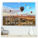 Mit dem Ballon über Kappadokien (hochwertiger Premium Wandkalender 2025 DIN A2 quer), Kunstdruck in Hochglanz