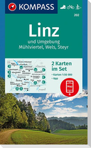 Linz und Umgebung, Mühlviertel, Wels, Steyr 1:50 000