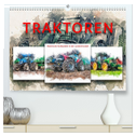 Traktoren - malerische Kraftpakete in der Landwirtschaft (hochwertiger Premium Wandkalender 2024 DIN A2 quer), Kunstdruck in Hochglanz