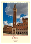 Siena - Impressionen (Tischkalender 2024 DIN A5 hoch), CALVENDO Monatskalender