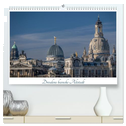 Dresdens barocke Altstadt (hochwertiger Premium Wandkalender 2025 DIN A2 quer), Kunstdruck in Hochglanz
