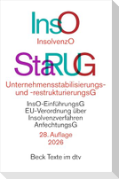 Insolvenzordnung / Unternehmensstabilisierungs- und -restrukturierungsgesetz. InsO / StaRUG