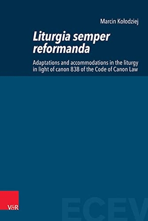 Kolodziej, Marcin. Liturgia semper reformanda - Adaptations and accommodations in the liturgy in light of canon 838 of the Code of Canon Law. Vandenhoeck + Ruprecht, 2026.