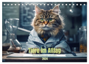 Tiere im Alltag (Tischkalender 2024 DIN A5 quer), CALVENDO Monatskalender