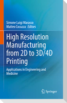 High Resolution Manufacturing from 2D to 3D/4D Printing