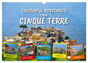 Colourful Postcards from Cinque Terre (Wall Calendar 2024 DIN A3 landscape), CALVENDO 12 Month Wall Calendar